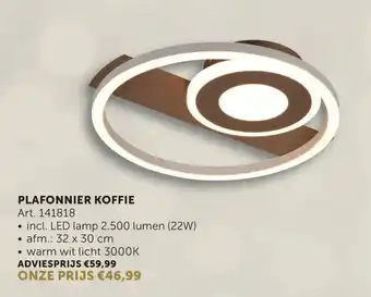 Plafonnier koffie art. 141818