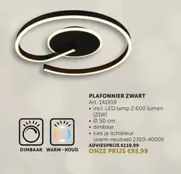 Zelfbouwmarkt Plafonnier zwart aanbieding