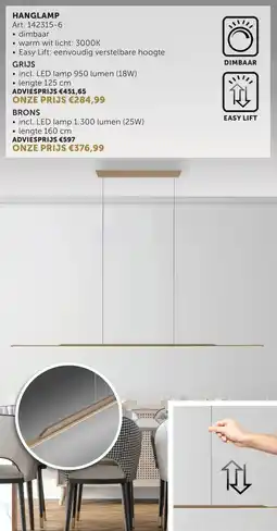 Zelfbouwmarkt Hanglamp art 142315-6 aanbieding