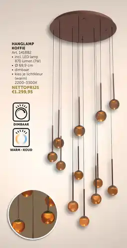 Zelfbouwmarkt Hanglamp koffie art 141882 aanbieding