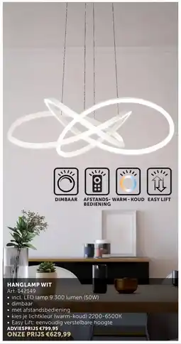 Zelfbouwmarkt Hanglamp wit art 142149 aanbieding
