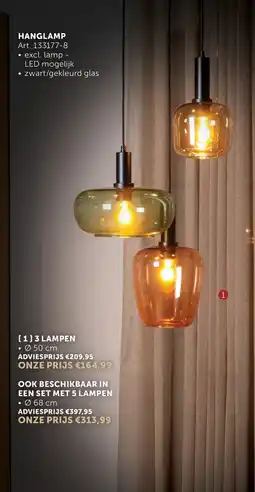 Zelfbouwmarkt Hanglamp 3 lampen art 133177-8 aanbieding