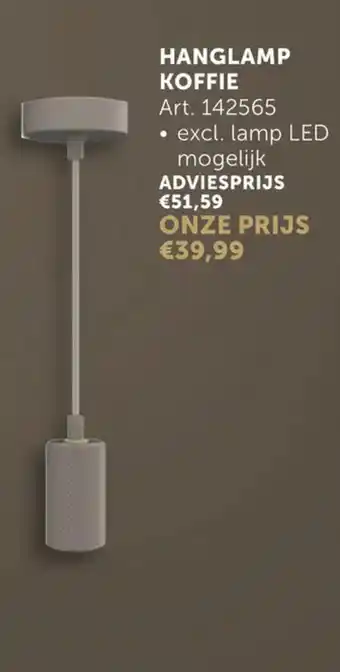 Zelfbouwmarkt Hanglamp koffie art 142565 aanbieding