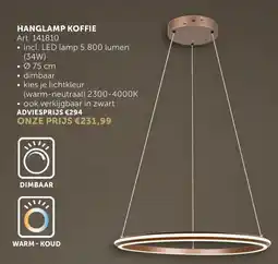 Zelfbouwmarkt Hanglamp koffie art 141810 aanbieding
