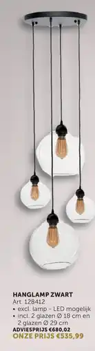 Zelfbouwmarkt Hanglamp zwart art 128412 aanbieding