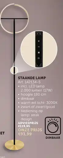 Zelfbouwmarkt Staande lamp art 142134-5 aanbieding