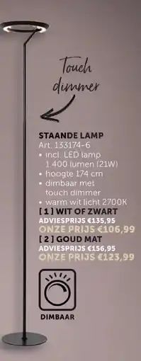 Zelfbouwmarkt Staande lamp art. 133174-6 aanbieding