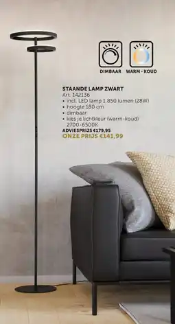 Zelfbouwmarkt Staande lamp zwart Art 142136 aanbieding