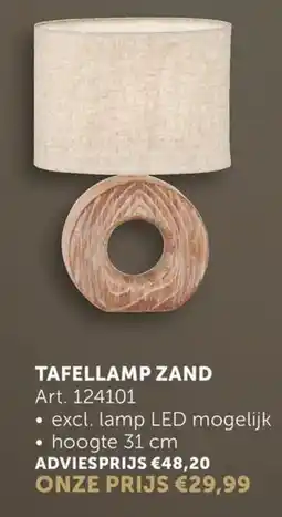 Zelfbouwmarkt Tafellamp zand art. 124101 aanbieding
