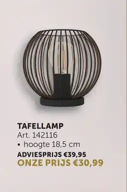 Zelfbouwmarkt Tafellamp art. 142116 aanbieding