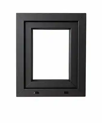 Draaikipraam Met 1 Vleugel Pvc Zwart Deceuninck Br500xh600mm L