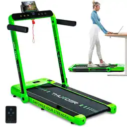 Decathlon Loopband Thunder RACE GREEN 105x40,5cm 14km/h FitShow opklapbaar aanbieding