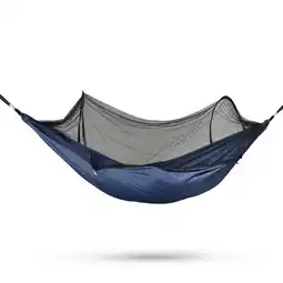 Decathlon Travelnet Hangmat met Pop-out klamboetent L240 x B140 - Blauw- 1 persoons aanbieding