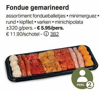 Fondue gemarineerd