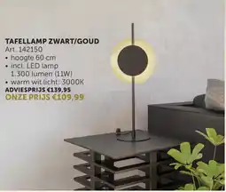Zelfbouwmarkt Tafellamp zwart goud aanbieding