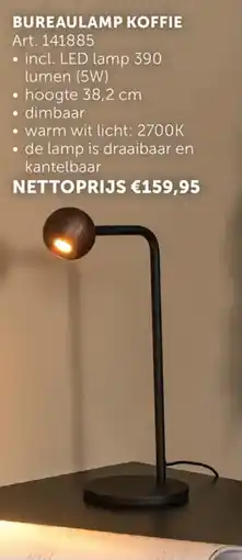 Zelfbouwmarkt Bureaulamp koffie aanbieding
