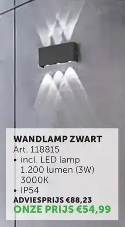 Zelfbouwmarkt Wandlamp zwart aanbieding