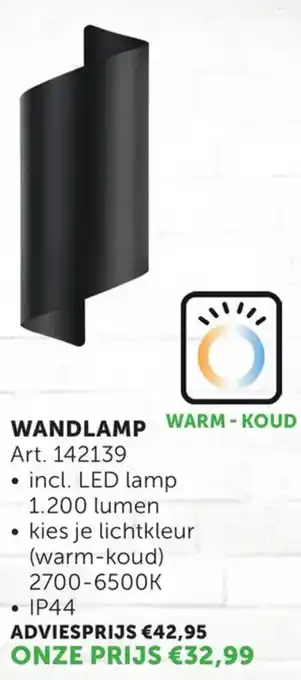 Zelfbouwmarkt Wandlamp aanbieding