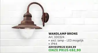 Zelfbouwmarkt Wandlamp brons aanbieding