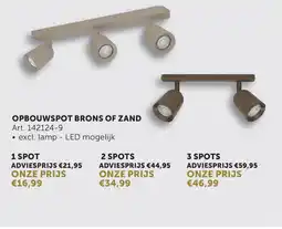 Zelfbouwmarkt Opbouwspot brons of zand aanbieding