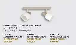 Zelfbouwmarkt Opbouwspot zand opaal glas aanbieding