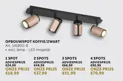 Zelfbouwmarkt Opbouwspot koffie zwart aanbieding