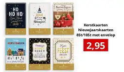 NH Market Kerstkaarten Nieuwjaarskaarten 8St/10St met envelop aanbieding