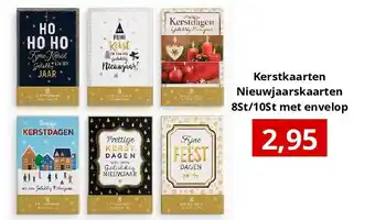 NH Market Kerstkaarten Nieuwjaarskaarten 8St/10St met envelop aanbieding