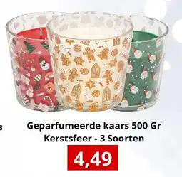 NH Market Geparfumeerde kaars 500 Gr Kerstsfeer - 3 Soorten aanbieding