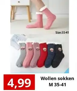 NH Market Wollen sokken M 35-41 aanbieding