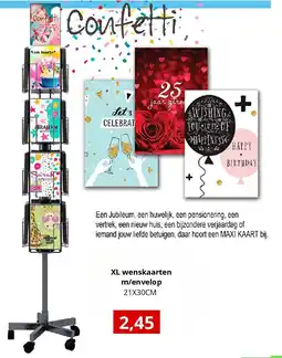 NH Market XL wenskaarten m/envelop 21X30CM aanbieding