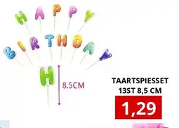 NH Market TAARTSPIESSET 13ST 8,5 CM aanbieding