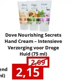 NH Market Dove Nourishing Secrets Hand Cream – Intensieve Verzorging voor Droge Huid (75 ml) aanbieding