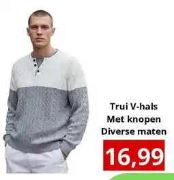 NH Market Trui V-hals Met knopen Diverse maten aanbieding