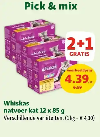 Whiskas natvoer kat 12 x 85 g