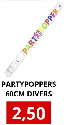 NH Market PARTYPOPPERS 60CM DIVERS aanbieding