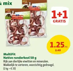 Maxi Zoo MultiFit Native runderkeel 50 g aanbieding