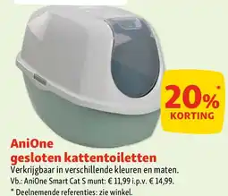 Maxi Zoo AniOne gesloten kattentoiletten aanbieding