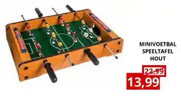 NH Market MINIVOETBAL SPEELTAFEL HOUT aanbieding