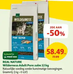 Maxi Zoo REAL NATURE Wilderness Adult Pure zalm 12 kg aanbieding