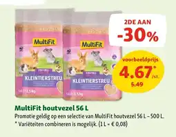 Maxi Zoo MultiFit houtvezel 56 L aanbieding