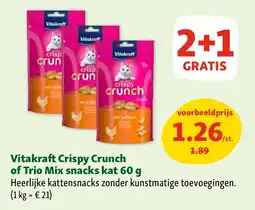 Maxi Zoo Vitakraft Crispy Crunch of Trio Mix snacks kat 60 g aanbieding
