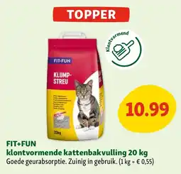 Maxi Zoo FIT+FUN klontvormende kattenbakvulling 20 kg aanbieding