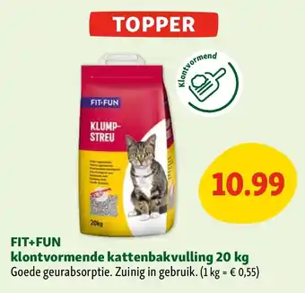 Maxi Zoo FIT+FUN klontvormende kattenbakvulling 20 kg aanbieding