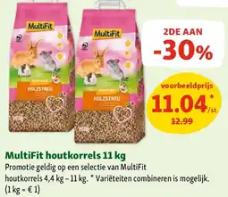 Maxi Zoo MultiFit houtkorrels 11 kg aanbieding