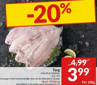 Tong Gekuist en bakklaar Kal.: 4/5