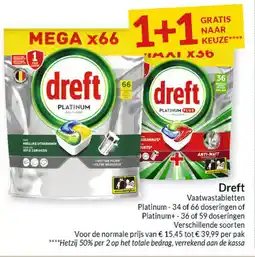 Intermarché Dreft Vaatwastabletten aanbieding