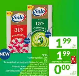 Intermarché Solo Plantaardige room -31% aanbieding