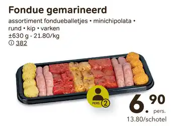 Fondue gemarineerd