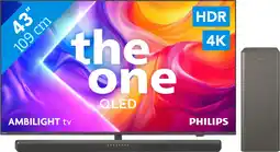 Coolblue Philips Ambilight 43'' PUS9000 QLED 4K (2025) + Philips TAB8200 aanbieding